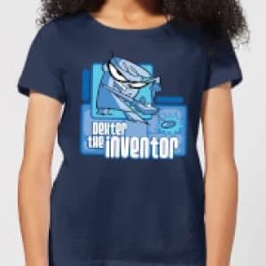 Dexters Lab The Inventor Womens T-Shirt - Navy - L