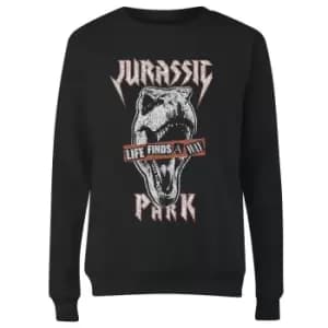 Jurassic Park Rex Punk Womens Sweatshirt - Black - L