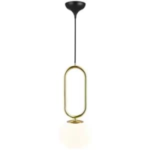 Nordlux Shapes Globe Pendant Ceiling Light Brass E27