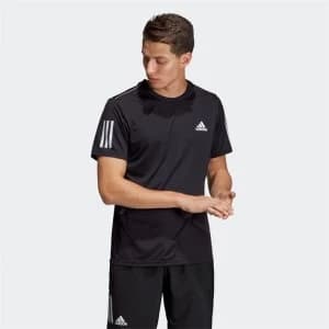adidas Mens Tennis Club 3-Stripes T-Shirt - Black / White