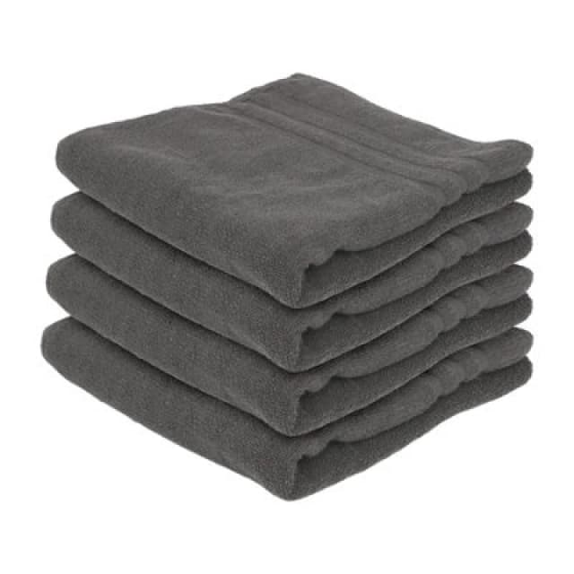 Nicola Spring Cotton Bath Towels - 135Cm X 70Cm - Charcoal - Pack Of 4