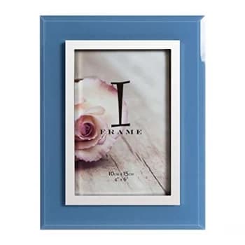 4" x 6" - iFrame Blue & Silver Tone Photo Frame
