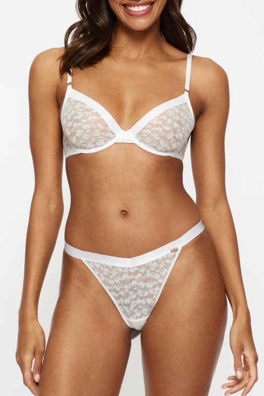 Knickerbox Womens Bridal Zadie String in White Size: 12 White Female 12