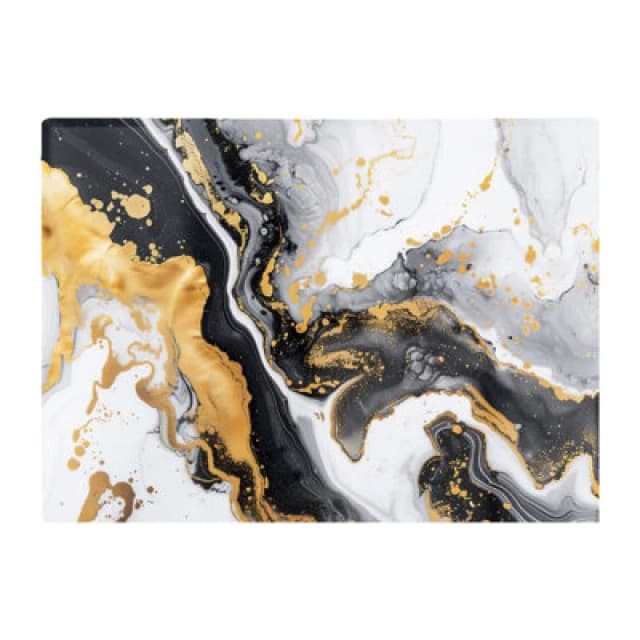 Warren Reed Designer Gold White And Black Marble Effect Chopping Board