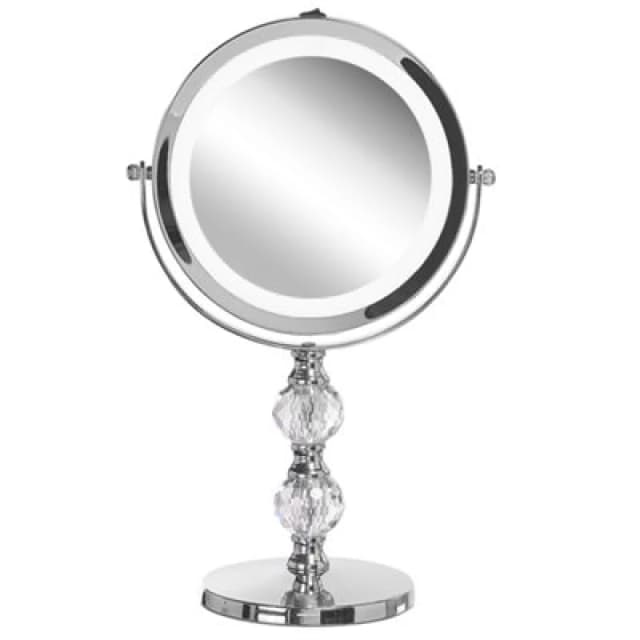 Beliani Makeup Mirror LED Claira Silver