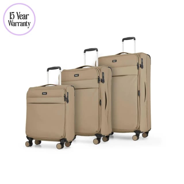 Rock Rock Harper Suitcase Beige Hard Suitcases 3pc Set Beige 42605604000