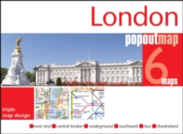 London PopOut Map - 3 pop up maps in 1 pocket size format : pop up city map and tube map of London Sheet map, folded