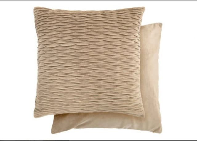 New Edge Blinds Millie Collection Soft Velvet Cushion Cover in Natural Size: 43cm x 43cm Natural Unisex 43cm x 43 cm