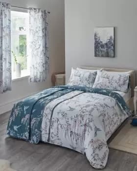 Cotton Traders Midnight Garden Bedspread in Blue