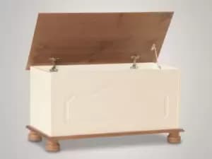 Furniture To Go Copenhagen Cream and Pine Blanket Box Flat Packed