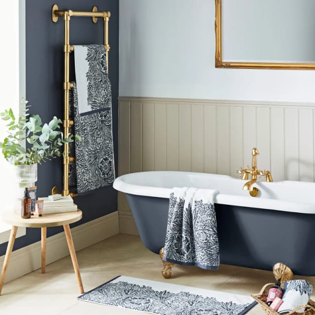 William Morris At Home Marigold Towel Prussian Blue