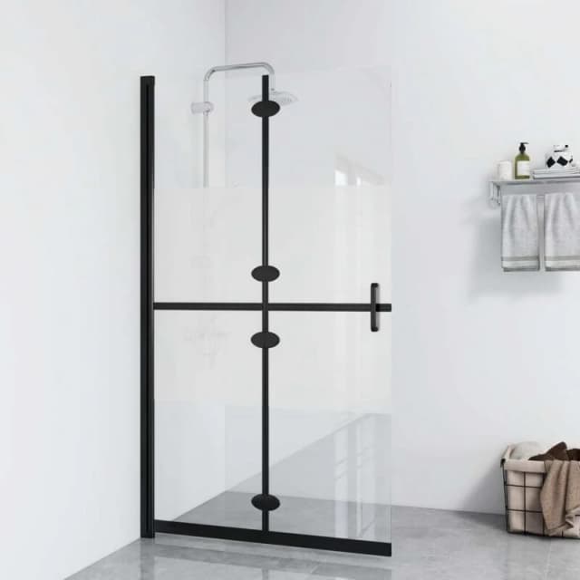 VIDAXL Vidaxl - Foldable Walk-in Shower Wall Half Frosted esg Glass 100x190cm 8720286640234