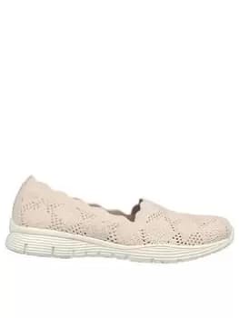 Skechers Seager-my Look Slip On - Natural, Beige, Size 4, Women
