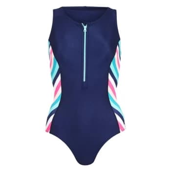 Gul Zip Thru Swimsuit - Multi Stripe