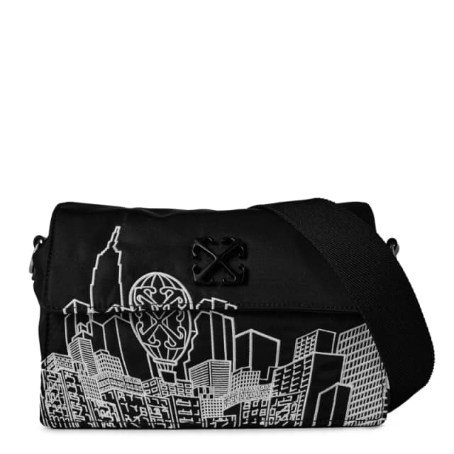 Off White Mens Ny Skyline Shoulder Bag, Soft Jitney Black/White male One Size