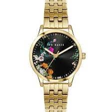Ted Baker Black And Gold 'Bloom' Fashion Watch - BKPFZS117UO