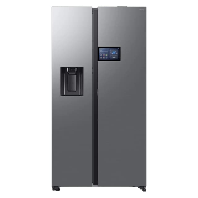 Samsung Series 9 AI Home RS90F64EDTEU WiFi Connected Plumbed Total No Frost American Fridge Freezer - Silver - D Rated
