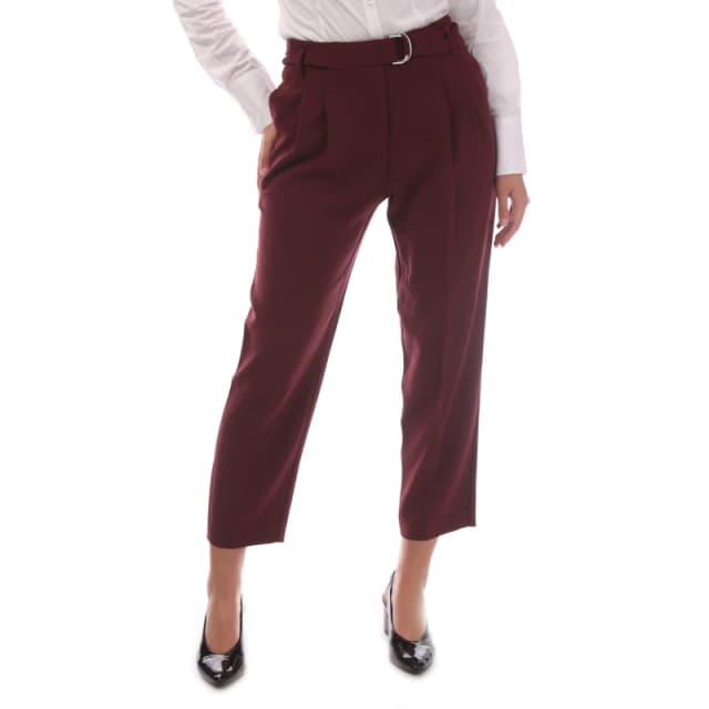 Boss Womens Tapiah Straight Trousers Open Red female 6 (XS)