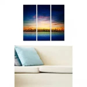 MDF1993357 Multicolor Decorative MDF Painting (3 Pieces)