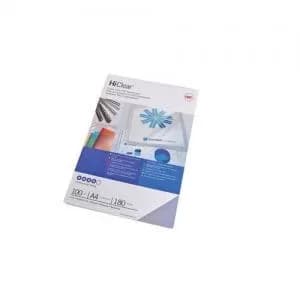 GBC HiClear Binding Cover A4 180 Micron Clear Pack 100