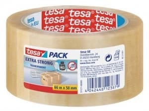 tesa Extra Strong PVC Tape 50mmx66m Transparent 57171 PK6