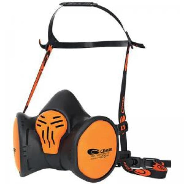 Climax Climax Ffabek1p3 Maintenance Free Half Mask Black/Orange CXPCX730