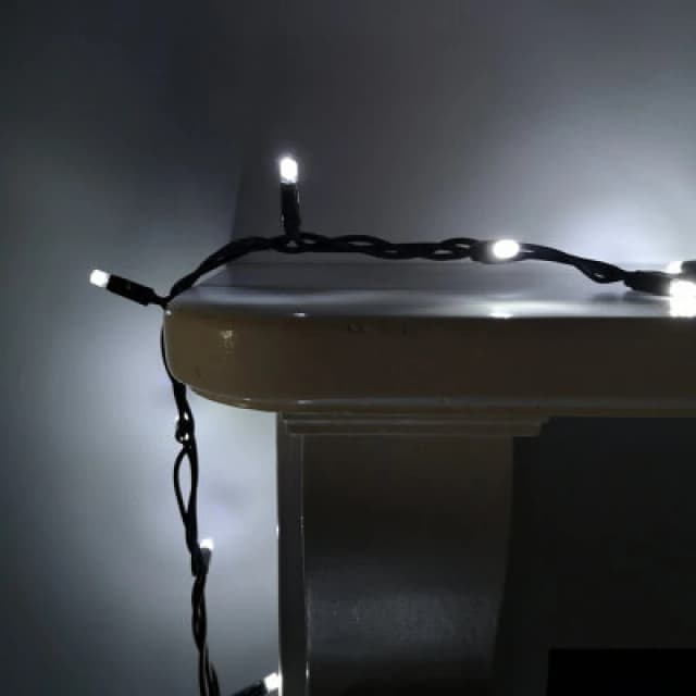 Samuel Alexander 100 LED 8M Premier Christmas Connectable Outdoor Static Lights In Cool White