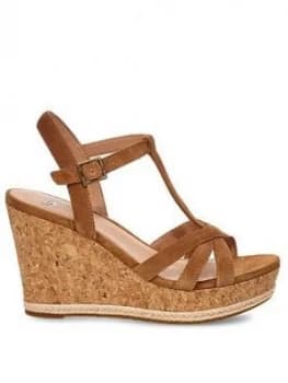 UGG Melissa Wedges - Chestnut, Size 8, Women