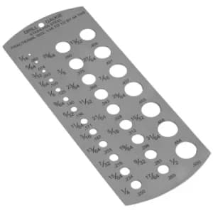 Drill Gauge Imperial 1/16"-1/2"