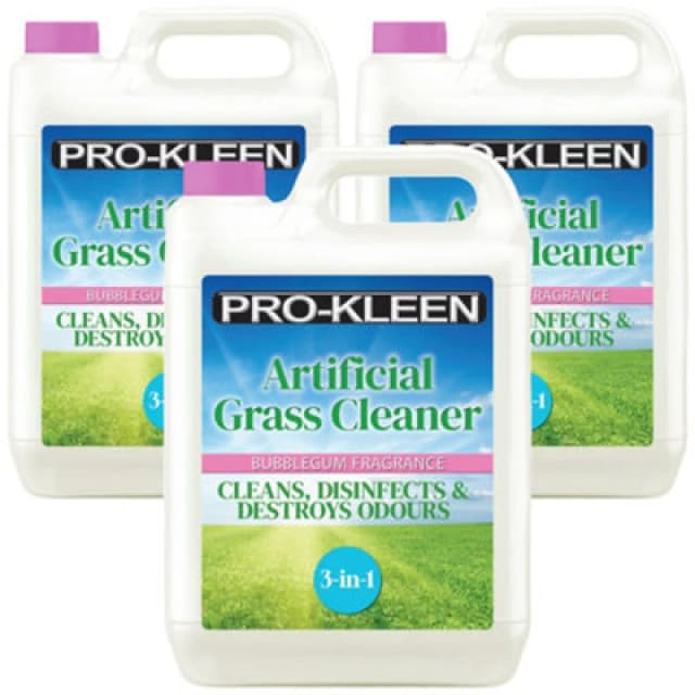 ProKleen Artificial Grass Cleaner Disinfectant 3 x 5L Bubblegum Fragrance Clear unisex