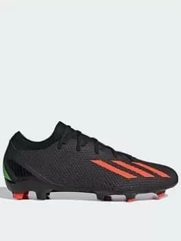 adidas Mens X Speedportal.3 Firm Ground Football Boot - Black/Red, Black, Size 8, Men