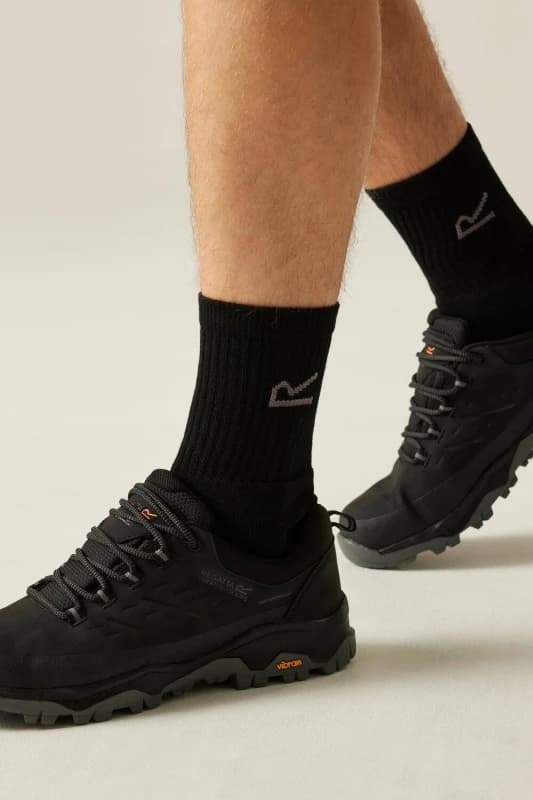 Regatta Mens Blake 'Low' Waterproof Breathable Walking Shoes in Black Size: 7 Black Male 7