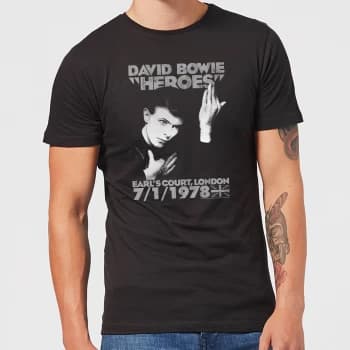 David Bowie Heroes Earls Court Mens T-Shirt - Black - 3XL - Black