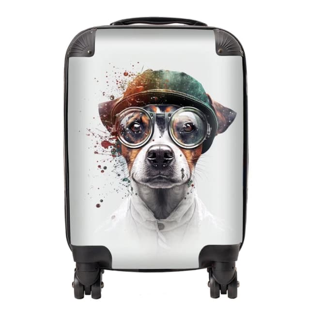 Warren Reed - Designer Jack Russell Terrier Dog Splashart Suitcase Size: Large Multicolor Unisex Large