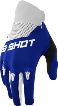 Shot Devo Kids Motocross Gloves, white-blue, Size 10/11, white-blue, Size 10/11