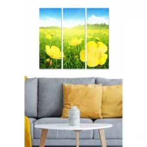 MDF94426999 Multicolor Decorative MDF Painting (3 Pieces)