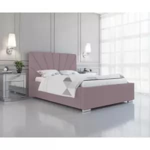 Khuduro Bed King Plush Velvet Pink