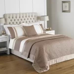 Riva Home Honeycomb Duvet Set (Single) (Gold) - Gold