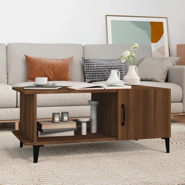 VIDAXL Coffee Table Brown Oak 90x50x40cm Engineered Wood Vidaxl 8720287086550