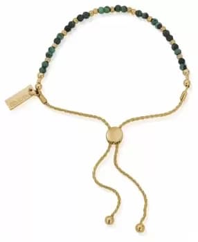ChloBo GBAMFB Dainty Sparkle Malachite Gold Tone Adjustable Jewellery