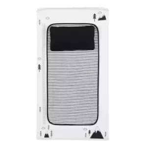 Ickle Bubba Mono Mountains Deluxe Changing Mat Black and white