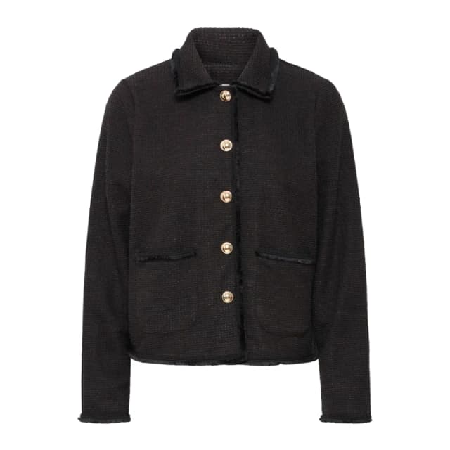 Ichi Womens jacket Ichi Kate Fringe Noir Female L