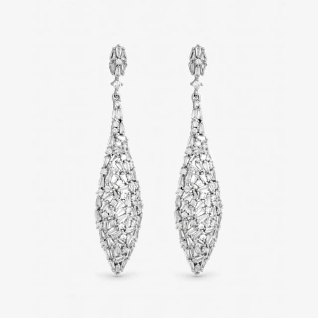 Jon Richard Rhodium Plated Mixed Stone Statement Earrings Stud Earrings One Size Silver 71621911000