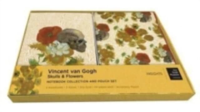 Van Gogh Skulls and Flowers Sewn Notebook Collection and Pouch Set Kit