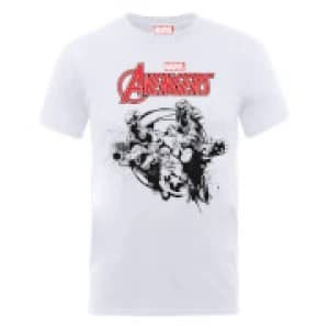 Marvel Avengers Team Burst T-Shirt - White - L