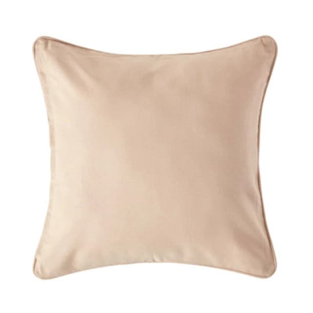 Homescapes Cotton Plain Beige Cushion Cover, 60 X 60 Cm