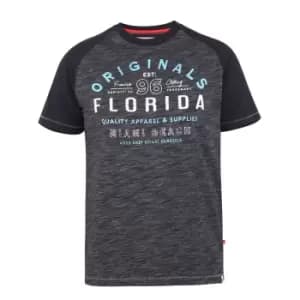 Duke Mens Whitfield D555 Florida Originals Kingsize T-Shirt (4XL) (Black/Grey)