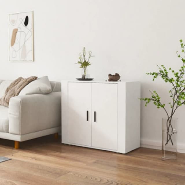 Vidaxl Sideboard White 80X33X70 Cm Engineered Wood, White 816560