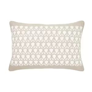 Bedeck of Belfast Faiza Embroidered Cotton Cushion - Charcoal
