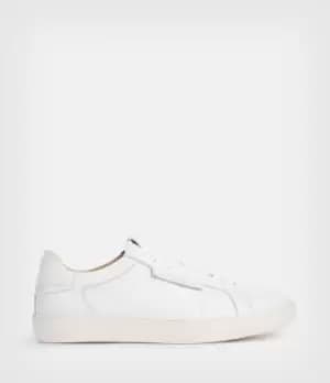 AllSaints Womens Sheer Leather Trainers, White, Size: UK 4/ US 7/ EU 37